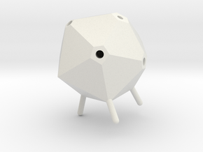 Icosahedron Pen Holder in White Natural Versatile Plastic