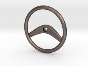 1/10th scale Steering Wheel in Polished Bronzed Silver Steel