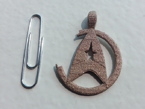 Khan Pendant - Star Trek in Polished Bronzed Silver Steel
