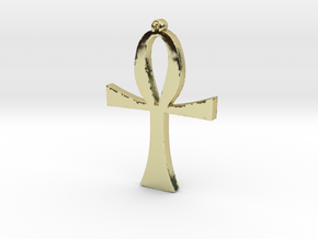 Ankh Necklace Pendant in 18k Gold Plated Brass