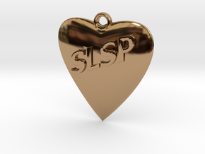 Monogram Heart in Polished Brass