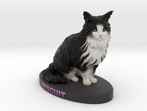 Custom Cat FIgurine - Biscuit in Full Color Sandstone
