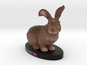 Custom Rabbit Figurine - Rascal in Full Color Sandstone