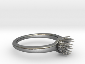 Thorns Of The Sea Ring Size 8 (Stronger) in Polished Silver
