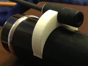 Lavalier mic clip for Irish flute (28.2mm) in Black Natural Versatile Plastic