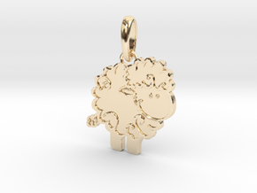 Little Lamb pendant in 14k Gold Plated Brass