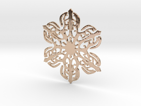 Snowflake Crystal in 14k Rose Gold Plated Brass