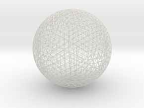 Space Frame Geodesic Sphere in White Natural Versatile Plastic