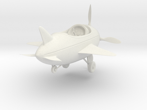 Cartoon Plane (Small) in White Natural Versatile Plastic