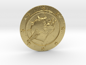Coin Human in Natural Brass