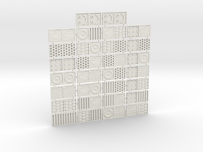 Tactile Texture Dominoes for the blind 1.0 in White Natural Versatile Plastic