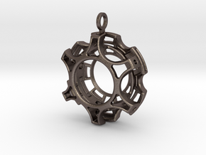 Complex Pendant in Polished Bronzed Silver Steel
