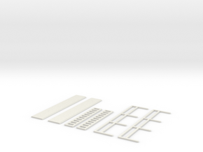 Assorted Ladders Walkways And Handrails 1/87 scale in White Natural Versatile Plastic