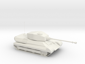 1/87th scale tank in White Natural Versatile Plastic