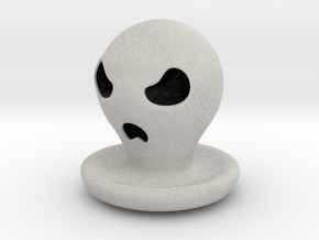 Halloween Character Hollowed Figurine: AngryGhosty in Full Color Sandstone