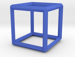 Cube(Leonardo-style model) in Blue Processed Versatile Plastic