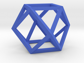 Cuboctahedron(Leonardo-style model) in Blue Processed Versatile Plastic