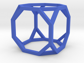Truncated Cube(Leonardo-style model) in Blue Processed Versatile Plastic
