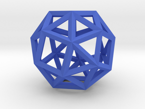 Snub Cube(Leonardo-style model) in Blue Processed Versatile Plastic