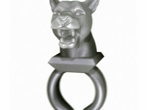 Puma Ring in Polished Bronzed Silver Steel