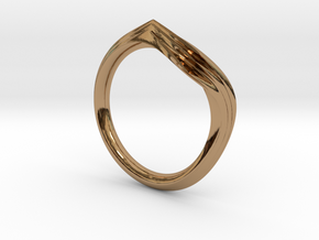 Pride Ring, Side 2 in Polished Brass