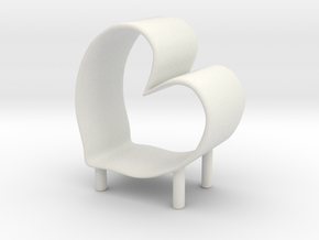 Chair No. 48 in White Natural Versatile Plastic