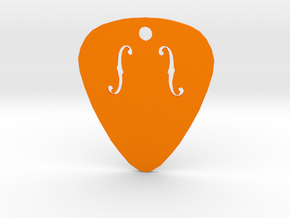 Guitar Pick Pendant in Orange Processed Versatile Plastic