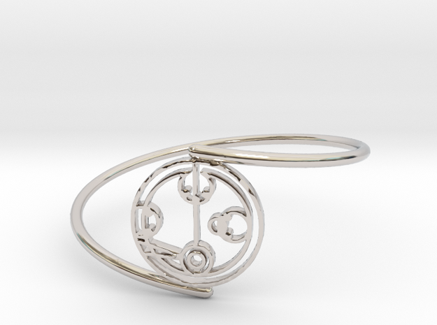 Melody - Bracelet Thin Spiral in Rhodium Plated Brass