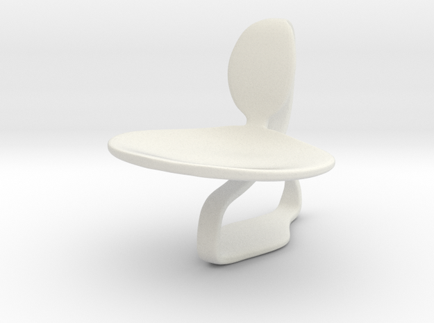 Chair No. 46 in White Natural Versatile Plastic