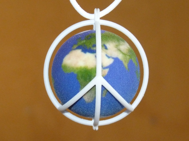 World Peace III (Globe) in Full Color Sandstone