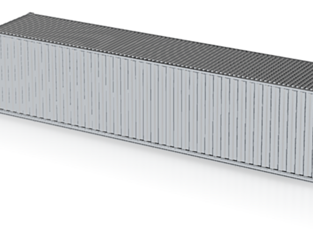 40' Hi Cube ISO Container (N Gauge 1:148) in Tan Fine Detail Plastic