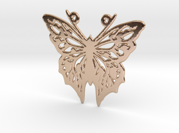Butterfly in 14k Rose Gold Plated Brass