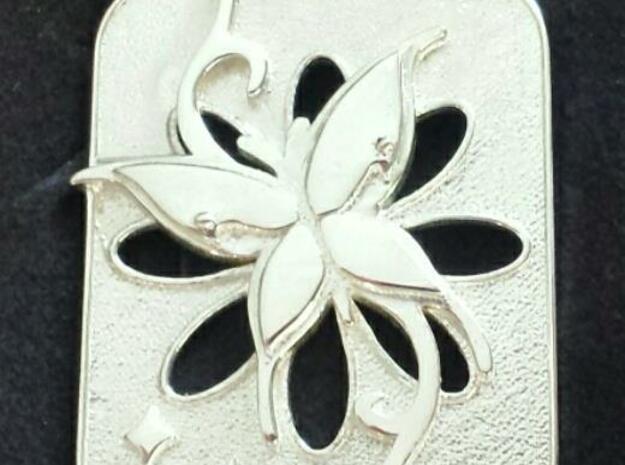 PENDANT TRIBAL BUTTERFLY in Polished Silver