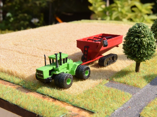 1:160/N-Scale Grain Cart On Tracks 1050 in White Natural Versatile Plastic