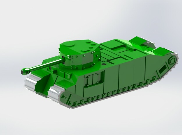British TOG Heavy Tank 1/144 in White Natural Versatile Plastic
