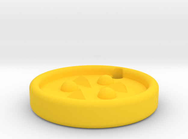 Zelda Ocarina Of Time Light Medallion Charm in Yellow Processed Versatile Plastic