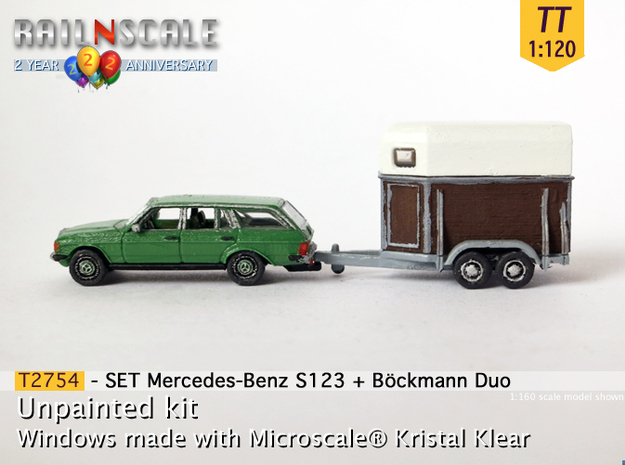 SET Mercedes T + Böckmann Duo (TT 1:120) in Tan Fine Detail Plastic