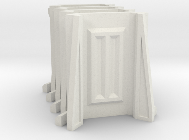 Sci-Fi Barrier / Wall / Corridor Corner (Set x4) in White Natural Versatile Plastic