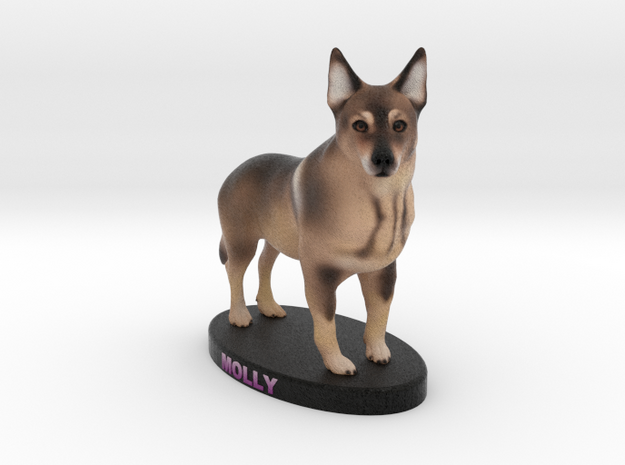 Custom Dog Figurine - Molly in Full Color Sandstone