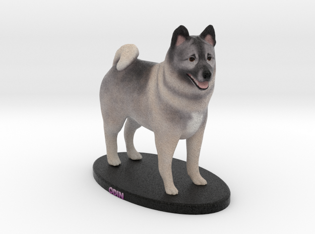 Custom Dog Figurine - Odin in Full Color Sandstone