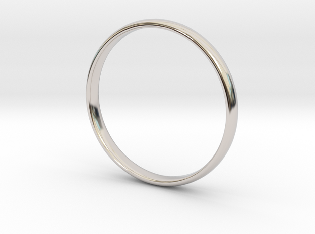 Simple wedding/engagement band - size 6 US in Rhodium Plated Brass