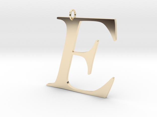 E in 14K Yellow Gold
