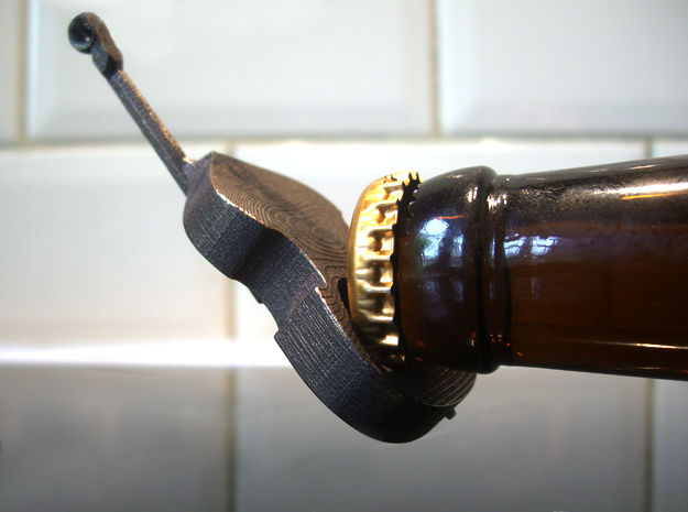 Double Bass / Bottle Opener in Polished Bronze Steel