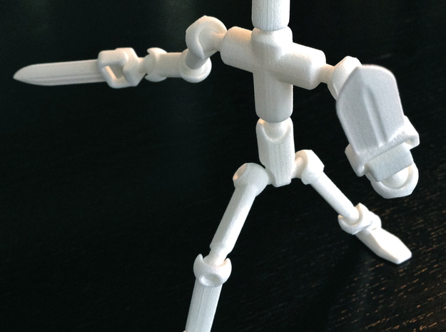 Grip Sword Set for ModiBot in White Natural Versatile Plastic