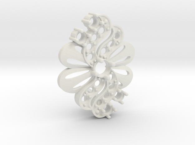 BowKnot Earring in White Natural Versatile Plastic