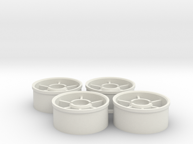 Front wheelset 19.5mm, -0.5mm, 2pr in White Natural Versatile Plastic