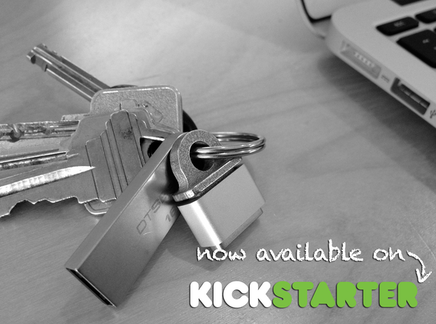 KeyBit - MagSafe Adapter Key Ring (beta) in Polished Bronzed Silver Steel