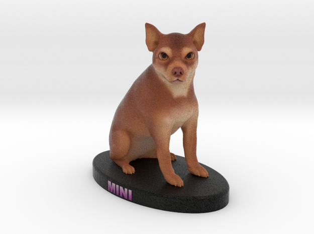 Custom Dog Figurine - Mini in Full Color Sandstone