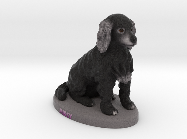 Custom Dog Figurine - Missy in Full Color Sandstone