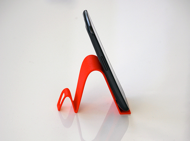Tablet and Phone Stand in Red Processed Versatile Plastic